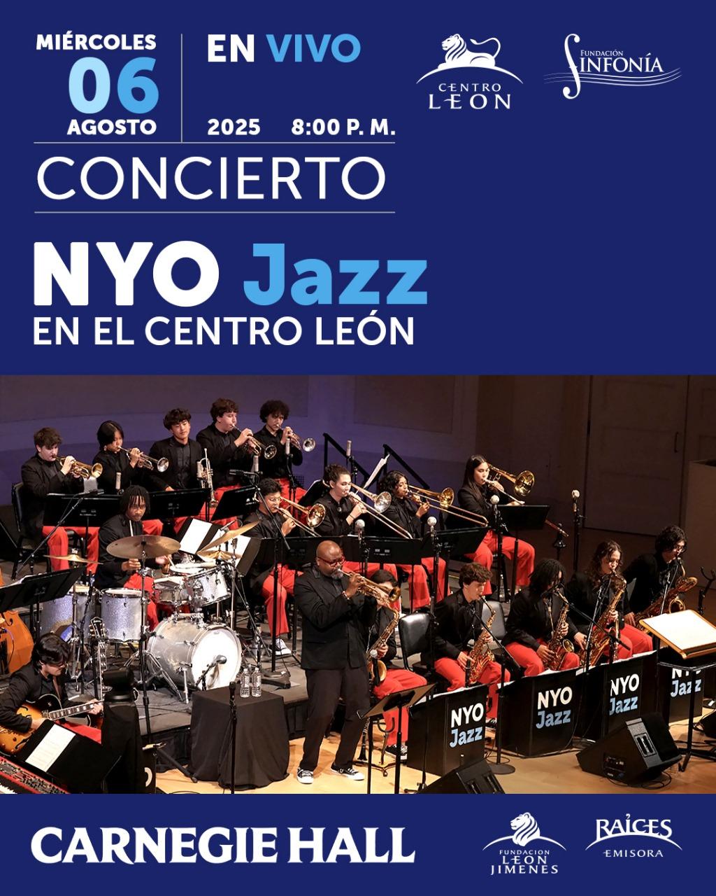 Centro León acoge una noche inolvidable de jazz con NYO Jazz del Carnegie Hall