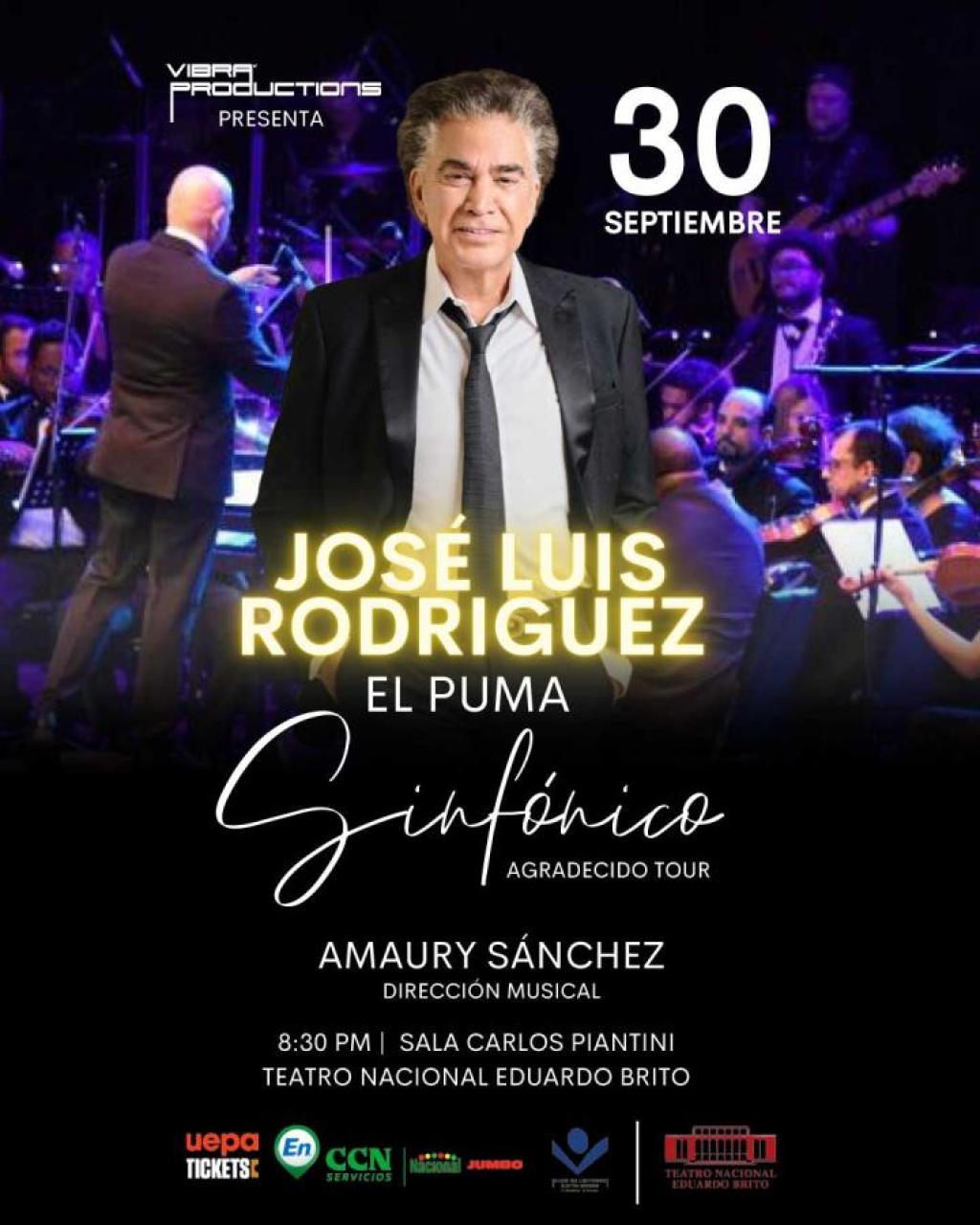 José Luis Rodríguez “El Puma” ofrecerá una única función sinfónica en República Dominicana
